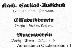 1930 - kath. Caritas Ausschuß, Elisabethverein, Vincensverein Kopie