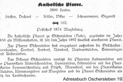 1930 - kath. Pfarre - Adressbuch Oschersleben