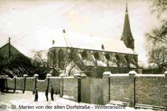 1960 - St. Marien v. d. Alten Dorfstraße - Winteransicht